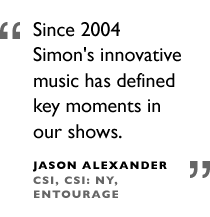 Since 2004 Simon's innovative music has defined key moments in our shows